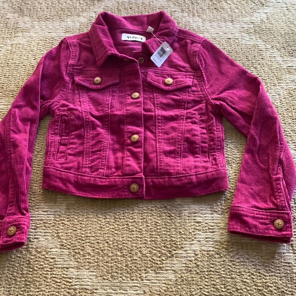 NWT raspberry corduroy jacket - SIZE X/S  (5/6)